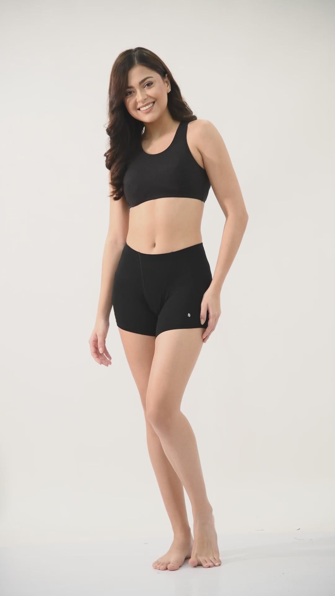 Siro Micro Modal Black Dress Shorts