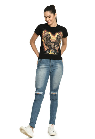 Skull Rock Black Fashion Tees