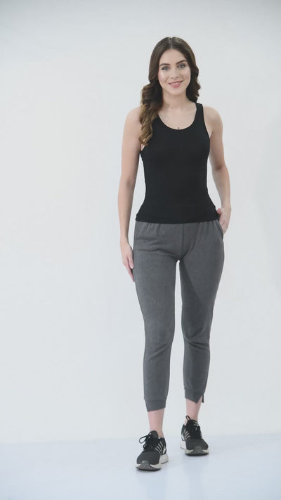 Siro Micro Modal Black Tank Top