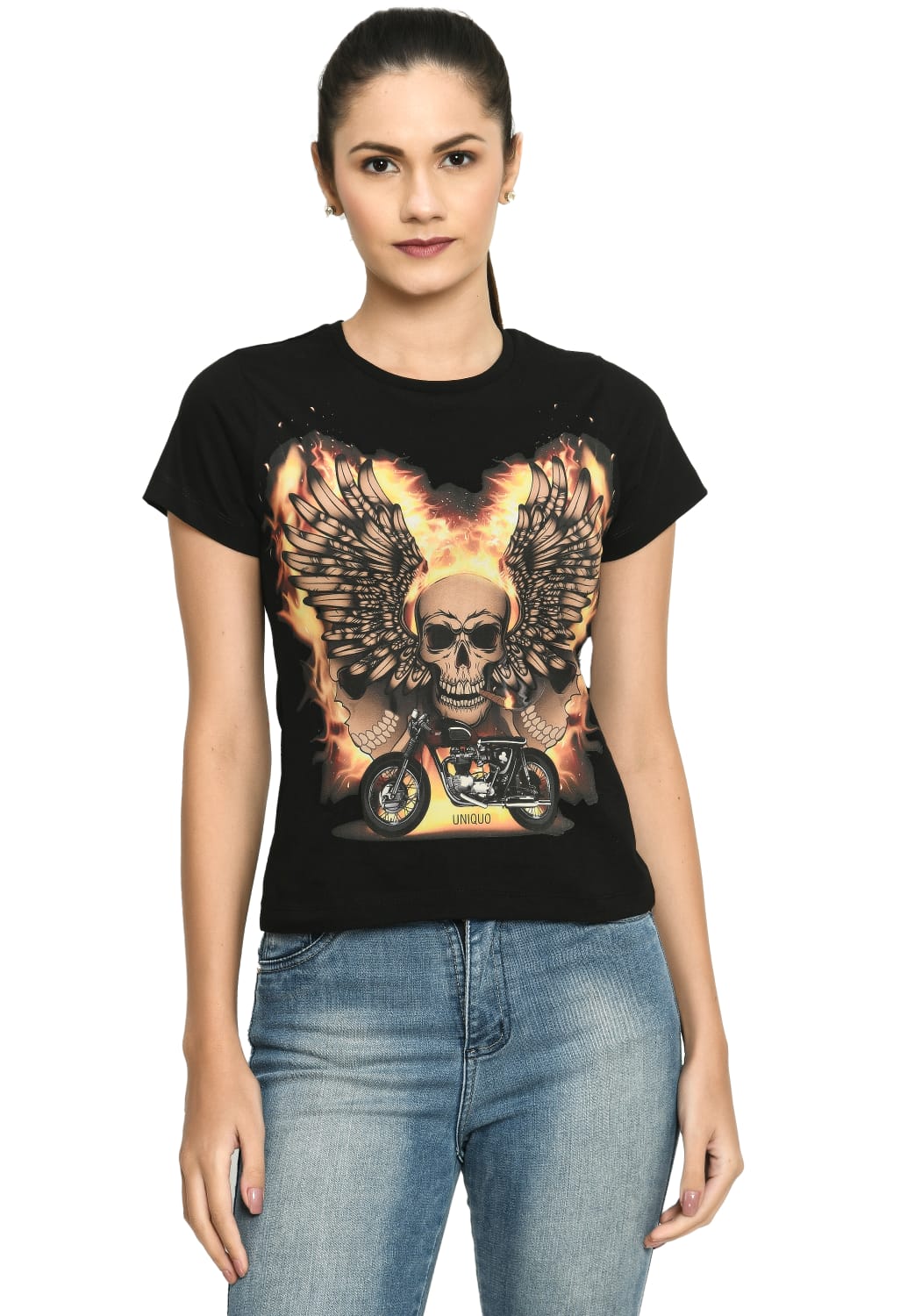 Skull Rock Black Fashion Tees