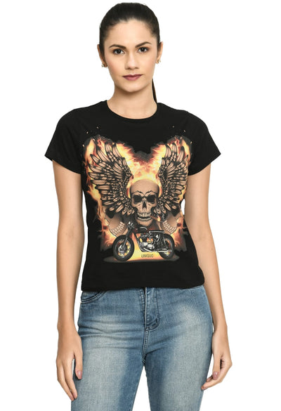 Skull Rock Black Fashion Tees