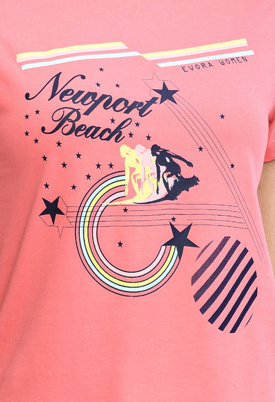 Bubblegum Pink Soft Crew Neck T-Shirt