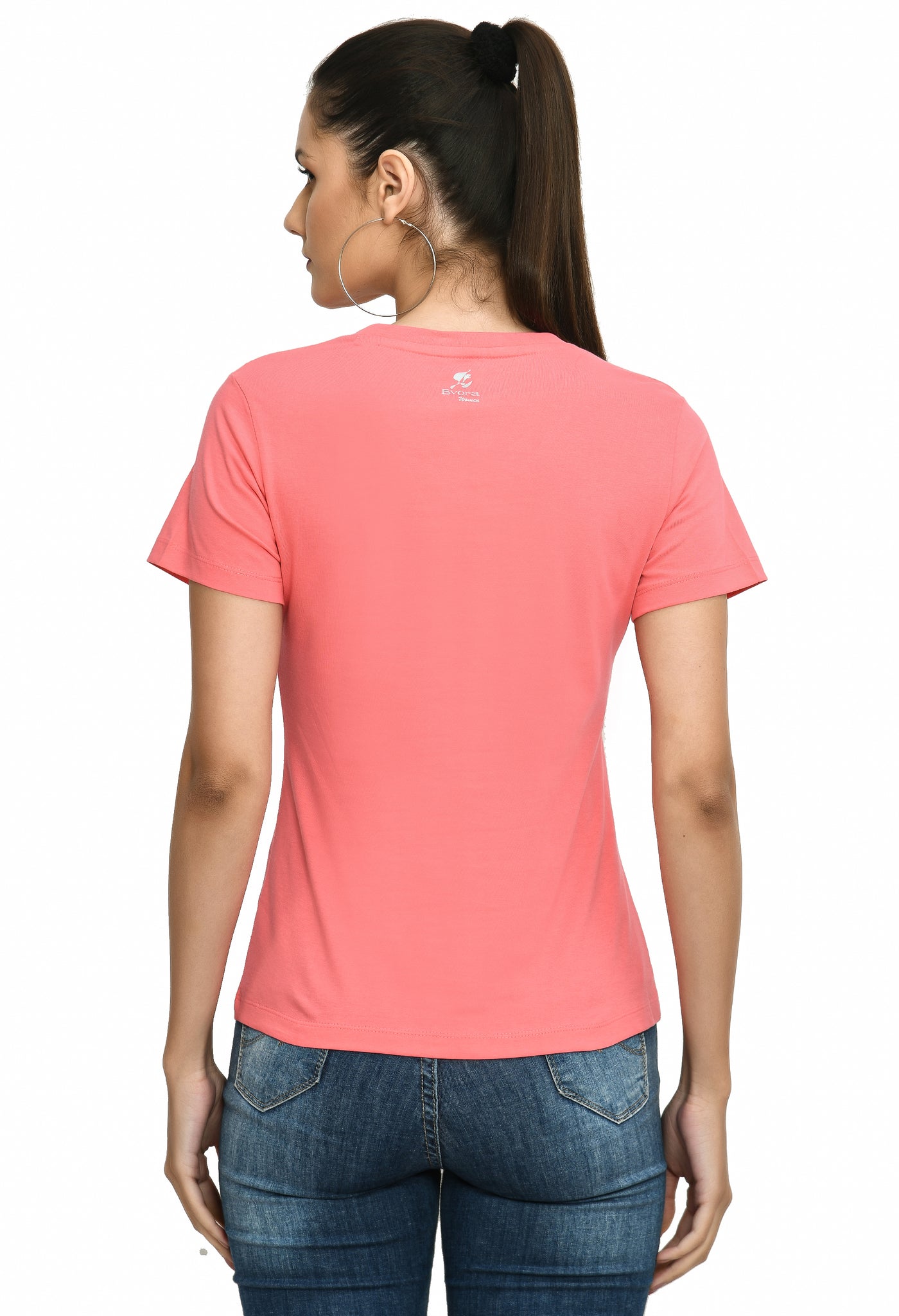 Bubblegum Pink V-Neck Comfort Fashion T-Shirt