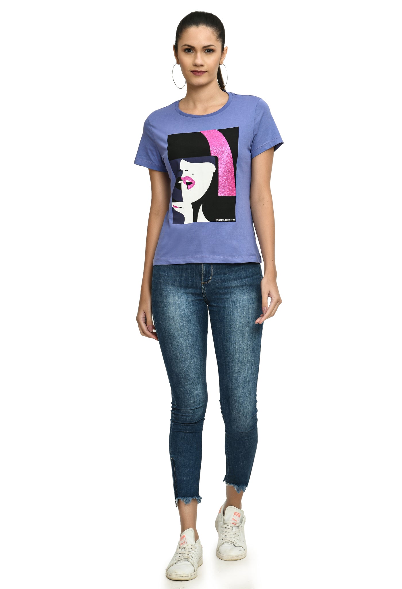 Very Peri Crew Neck Soft T-Shirt