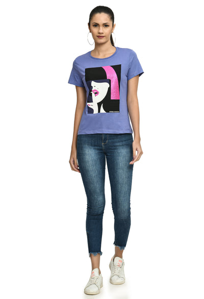 Very Peri Crew Neck Soft T-Shirt
