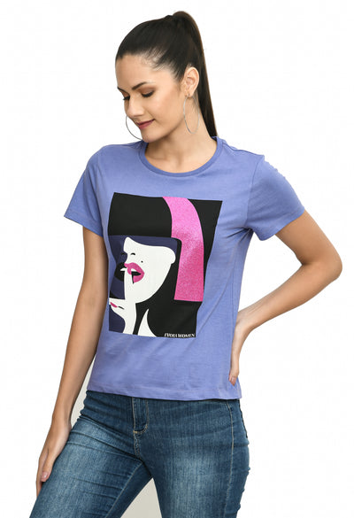 Very Peri Crew Neck Soft T-Shirt