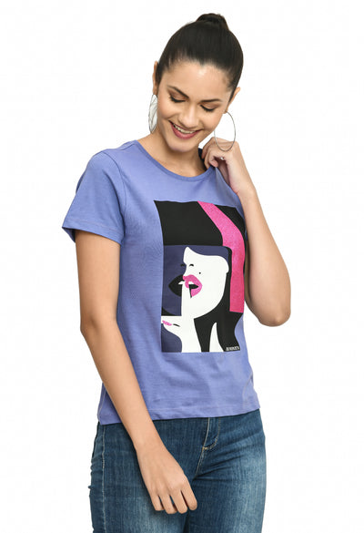 Very Peri Crew Neck Soft T-Shirt