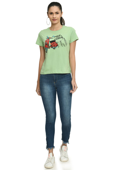 Fair Green Crew Neck Comfort T-Shirt