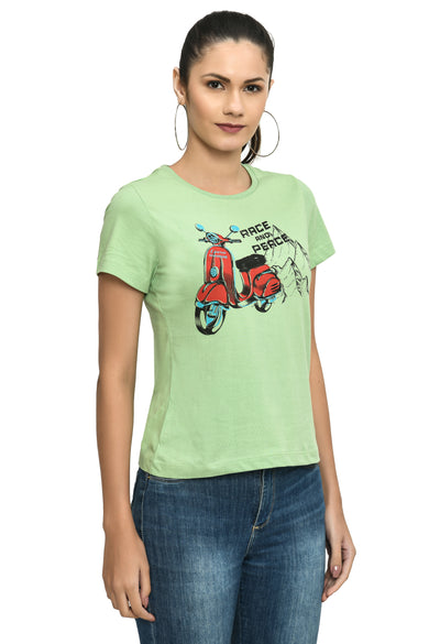 Fair Green Crew Neck Comfort T-Shirt