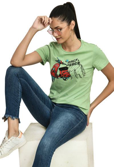 Fair Green Crew Neck Comfort T-Shirt