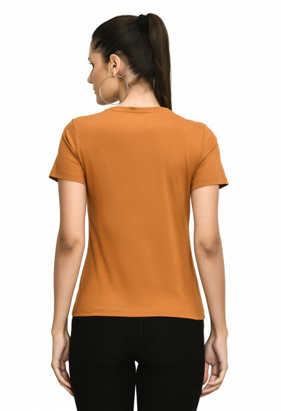 Sudan Brown Crew Neck Soft Fine T-Shirt