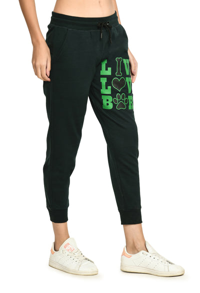 Bottle Green Style Fleece Joggers