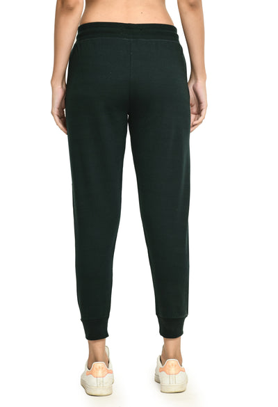 Bottle Green Style Fleece Joggers