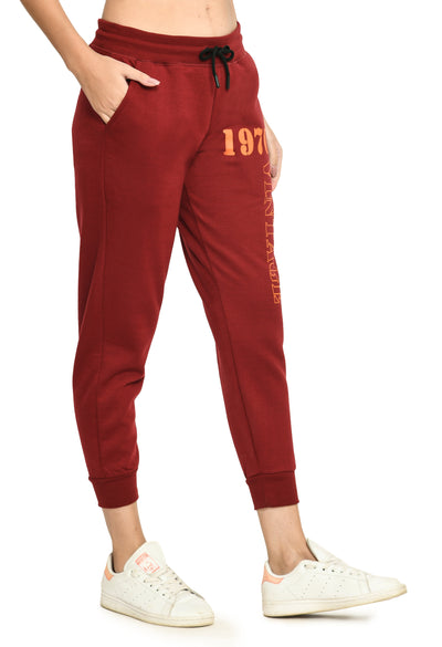 Maroon Fleece Comfort Joggers