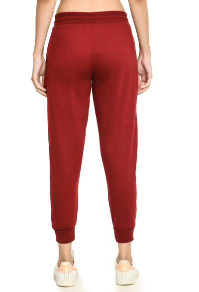 Maroon Fleece Comfort Joggers