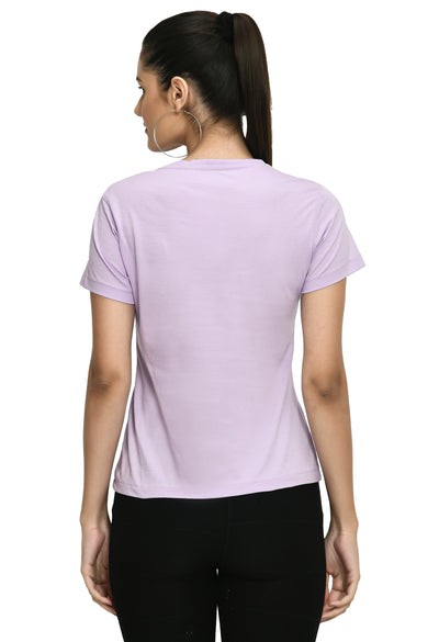 Orchid Bloom Crew Neck Stretchable T-Shirt