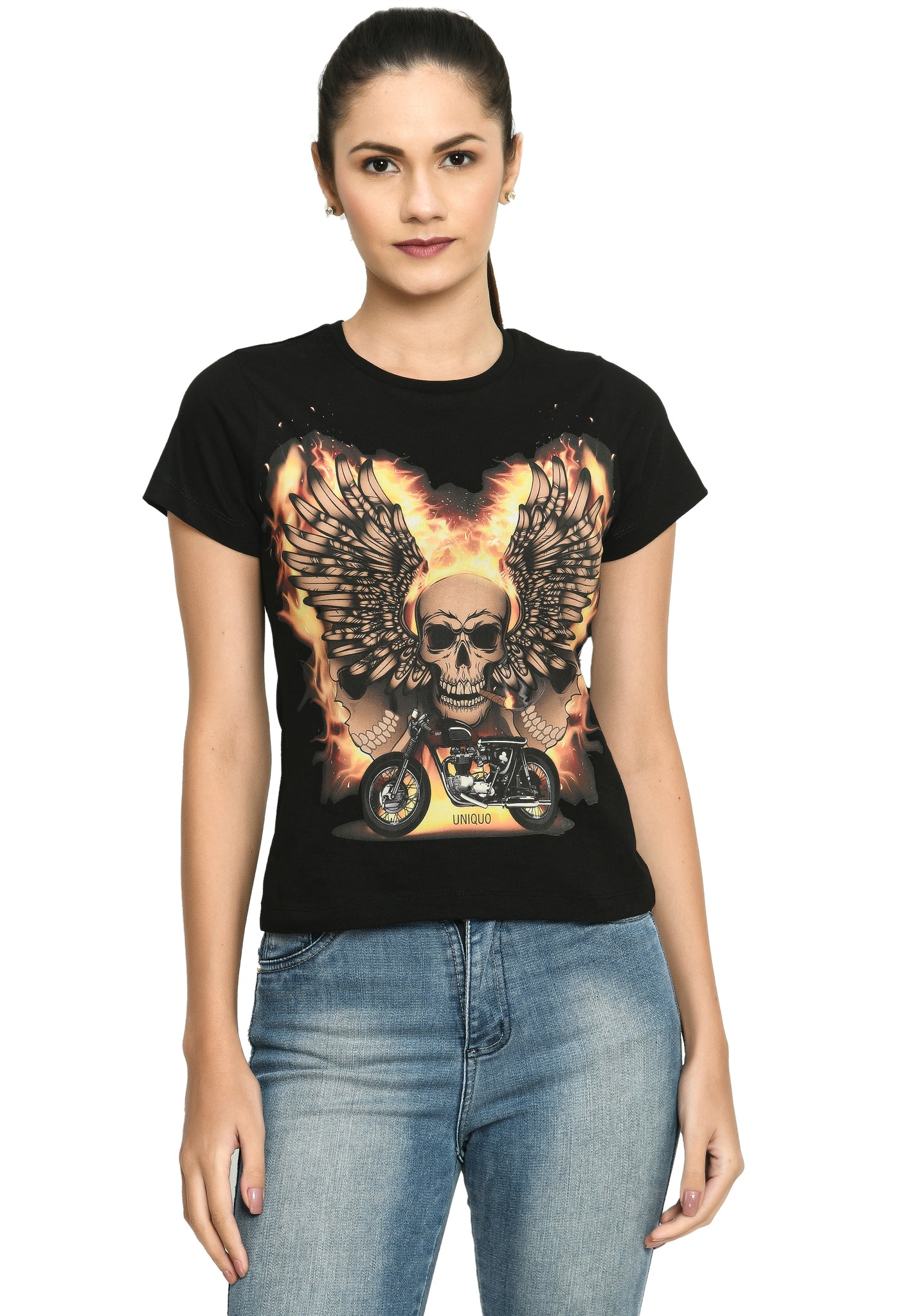Skull Rock Black Fashion Tees