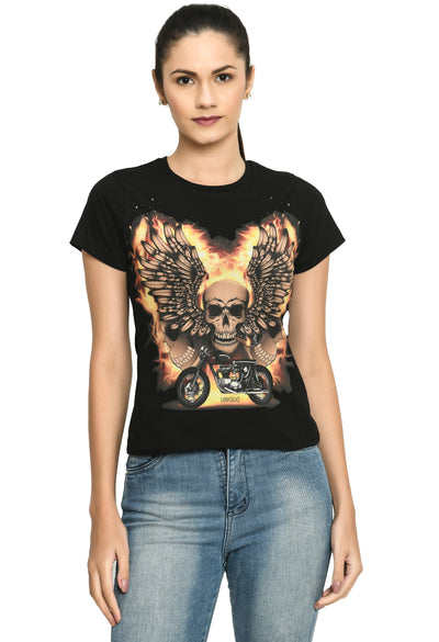 Skull Rock Black Fashion Tees