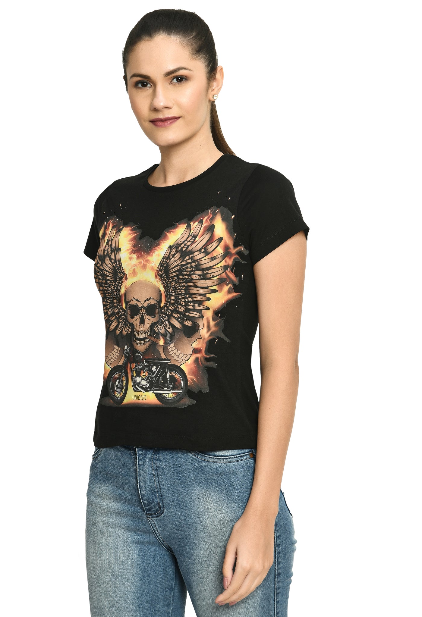 Skull Rock Black Fashion Tees