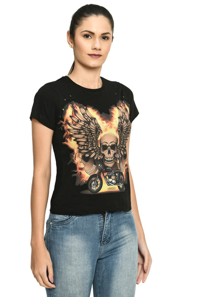 Skull Rock Black Fashion Tees