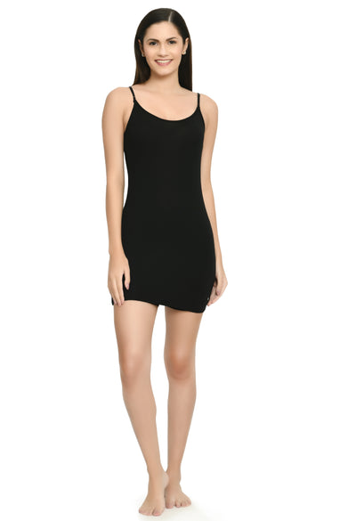 Siro Micro Modal Black Comfort Midway Slip