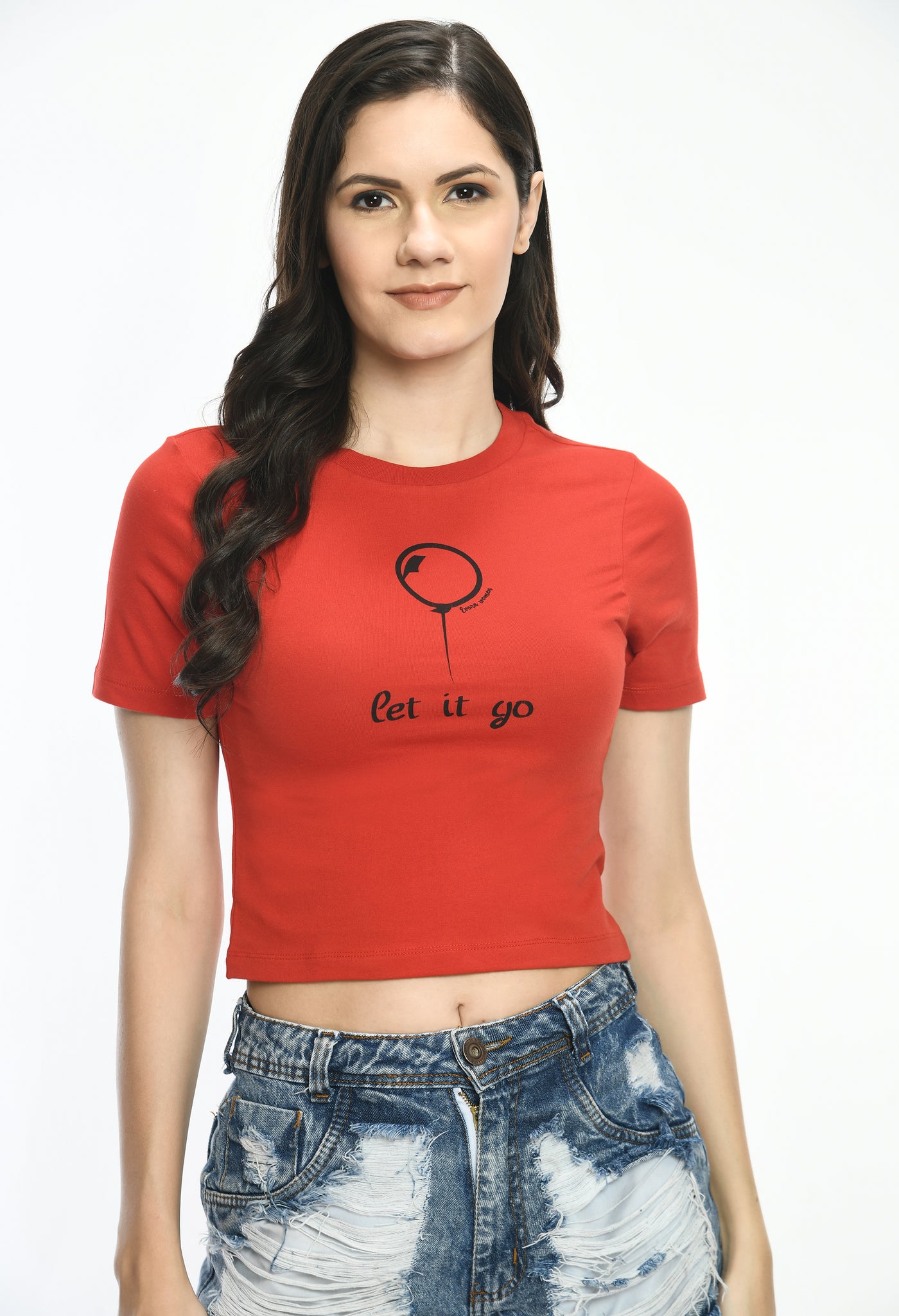 Ladies Crop Top Style Molten Lava