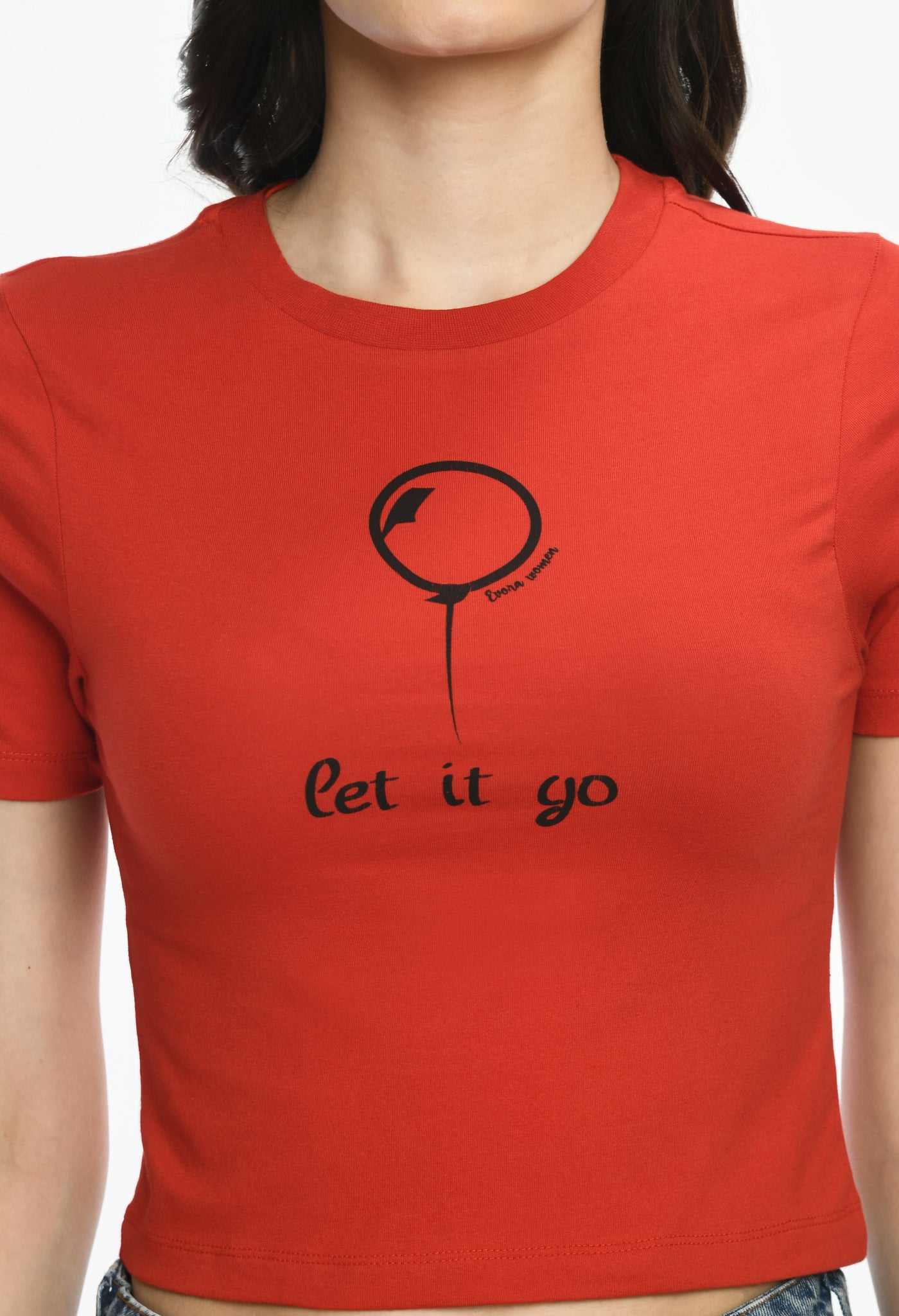 Ladies Crop Top Style Molten Lava