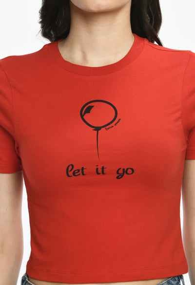 Ladies Crop Top Style Molten Lava