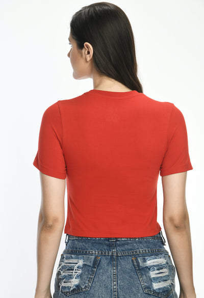 Ladies Crop Top Style Molten Lava