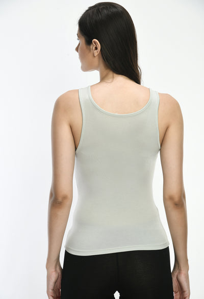 Siro Micro Modal Glacier Grey Amazing Fabric  Tank Top