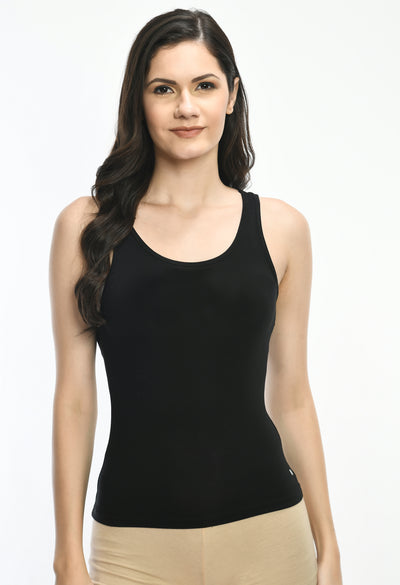 Siro Micro Modal Black Amazing Fabric Tank Top