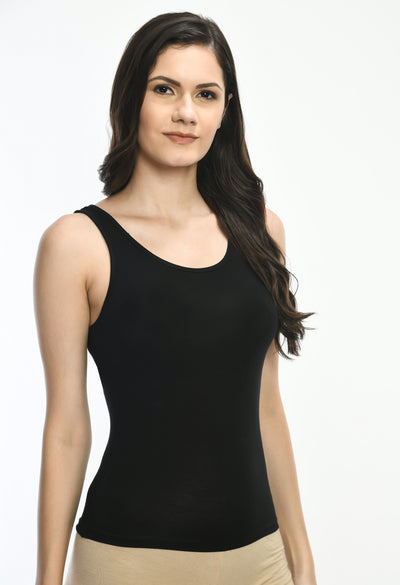 Siro Micro Modal Black Amazing Fabric Tank Top