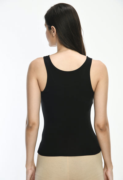 Siro Micro Modal Black Amazing Fabric Tank Top