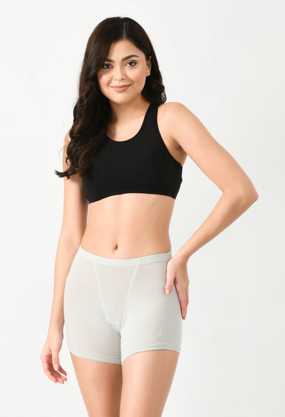 Siro Micro Modal Glacier Grey Dress Shorts