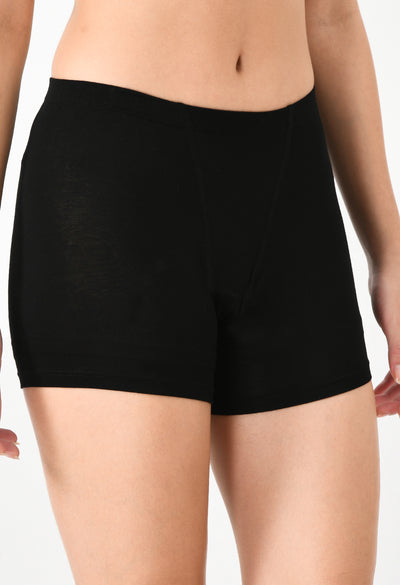 Siro Micro Modal Black Dress Shorts