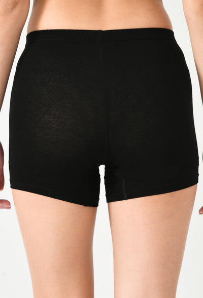 Siro Micro Modal Black Dress Shorts