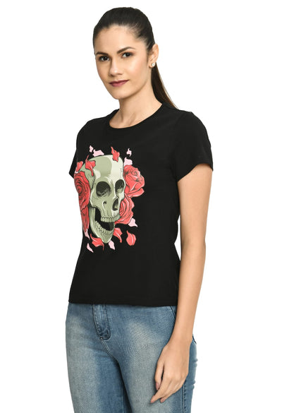 Ladies Black Amazing Fabric Rock T-Shirt